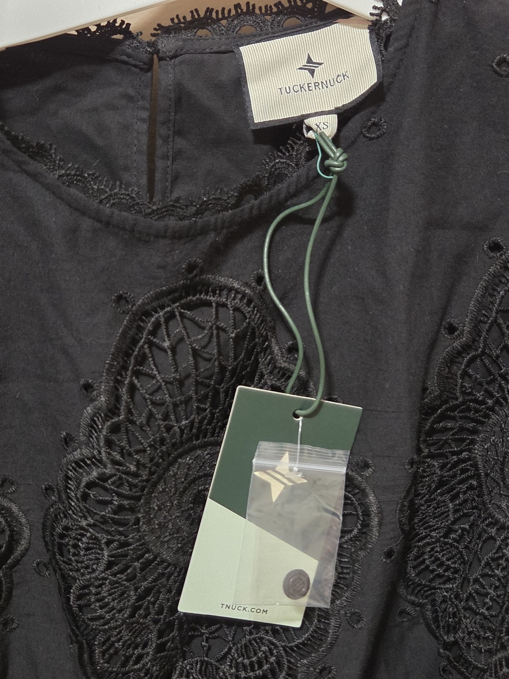 NWT Tuckernuck Black Catalina Lace Midi Dress - Picture 4 of 8
